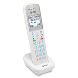AT&T DAL75011 white cordless accessory handset with charger and batteries, DECT 6.0 cordless phone expansion unit - view 2