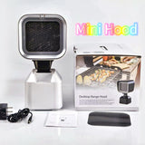 CENWOPAL white stainless steel portable desktop range hood with LED light and 3-speed control for countertop use - view 3
