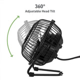 Holmes Mini High Velocity 4-Inch Desk Fan – Black Metal, Adjustable Tilt — view 3 of 8