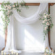 Socomi White Sheer Chiffon Wedding Arch Draping Fabric Panel 29" x 19ft