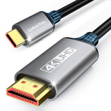UANTIN USB-C to HDMI Cable 6FT – 4K@30Hz Braided Nylon, Gold-Plated — view 1 of 7