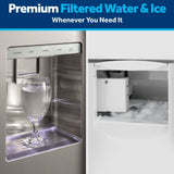 GE MWF genuine white refrigerator water filter, NSF 42 and 53 certified, compatible with French door and side-by-side models - view 4