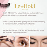 Le-Hoki 5D premade volume lash extensions tray with 120 C curl 0.07mm 12mm black fans in 12 rows - view 7