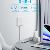 olcorife Flat Plug Power Strip – 6 Outlets 3 USB 5FT Cord White – Open Box — view 3 of 8