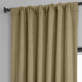 HPD Half Price Drapes 50x84 inch Nomad Tan faux linen room darkening curtain panel with rod pocket heading - view 6