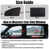 XCBYT Magnetic Car Window Shades 4-Pack – 99% UV Block, Tool-Free Snap-On — view 6 of 8