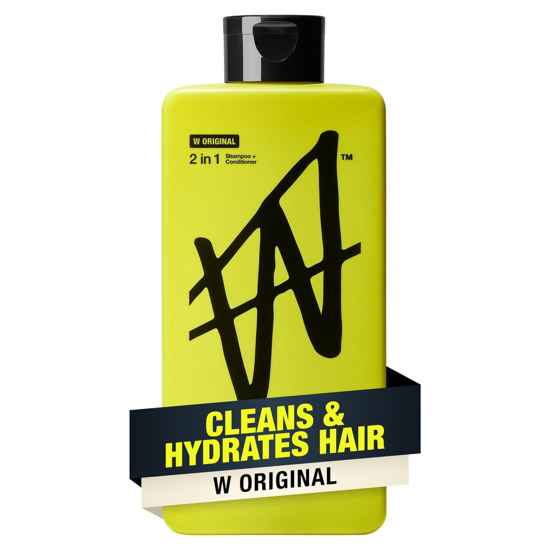 W by Jake Paul 16oz 2-in-1 shampoo and conditioner bottle in original mint scent for men, all hair types