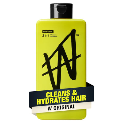 W by Jake Paul 16oz 2-in-1 shampoo and conditioner bottle in original mint scent for men, all hair types