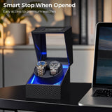 BEWISHOME Double Watch Winder for 2 Automatic Watches – 4 Modes, Quiet LED — view 4 of 8