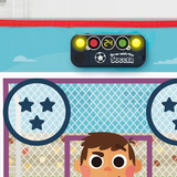 Chuckle & Roar indoor soccer door mount game with colorful lights, soft ball, and adjustable difficulty for kids ages 3 and up - view 4