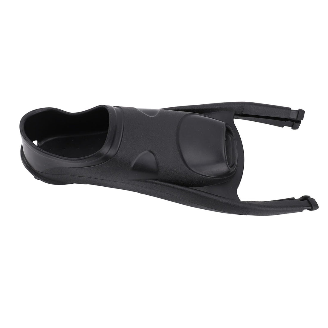 Black TPE freediving fin foot pocket size L EU 43-44 with non-slip textured sole and ergonomic 3D fit design