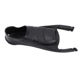 Black TPE freediving fin foot pocket size L EU 43-44 with non-slip textured sole and ergonomic 3D fit design
