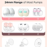 Nuliie silicone breast pump flange inserts 10-piece sizing kit in five sizes 13 to 21mm for 24mm shields - view 6