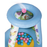 Bluey inflatable crawl-through ball pit 34 inches wide with 15 colorful soft flex balls and open toss roof for toddlers - view 5