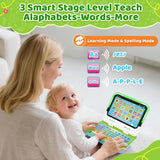 Green GMAOPHY 2-in-1 kids learning laptop tablet toy with keyboard and detachable screen for toddlers ages 1 to 3 - view 4