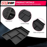 Black TPE center console lower tray organizer insert for 2021-2025 Toyota Sienna armrest storage compartment - view 5