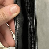 Yonisole Black Faux Leather Large Tote Bag with Gold Hardware & Bonus Strap — view 6 of 7