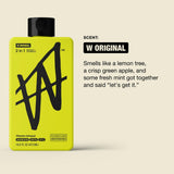 W by Jake Paul 16oz 2-in-1 shampoo and conditioner bottle in original mint scent for men, all hair types - view 2