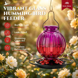 Grete Gotye 26oz Glass Hummingbird Feeder - 5 Ports, Leakproof, Hanging — view 6 of 8
