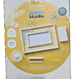Mondo Llama pumpkin mosaic key holder craft kit with bamboo frame, colorful tiles, hooks, glue, sponge and tray - view 2