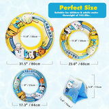 Seaborn 5-pack inflatable pool float rings in multiple sizes with two arm floaties for kids ages 6 to 12 - view 5