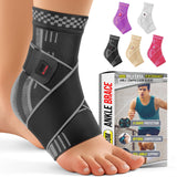 Blitzu Ankle Brace Compression Sleeve with Arch Support – Medium, Black — view 1 of 7