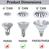 Six PAR30 long neck 75W halogen flood light bulbs with E26 base in open box packaging, warm white 2800K - view 6