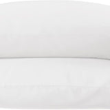 Two white king-size sateen pillowcases folded neatly, Amazon Aware 300TC organic cotton king pillowcase set