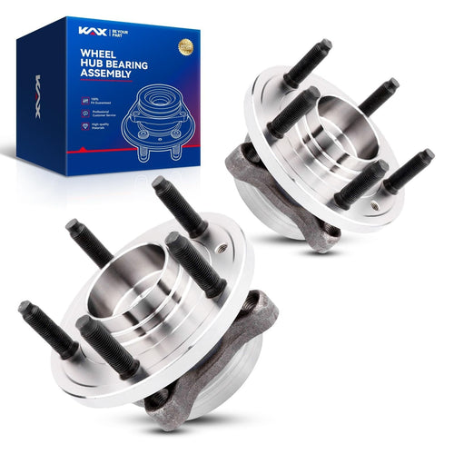 KAX 513275 front and rear wheel hub bearing assembly pair with mounting bolts for Ford Taurus and Lincoln models