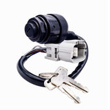 Black metal ignition key switch with plug-in connector for Kawasaki Mule PRO and Teryx UTV, OEM part 27005-0643