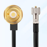 MOOKEERF 10-foot black RG58 coaxial antenna cable with NMO connector and removable PL259 UHF male adapter - view 2