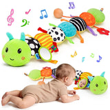 Topsochir Musical Caterpillar Sensory Toy – Crinkle Rattle Plush for Newborns — view 1 of 7