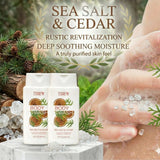 Three 15 fl oz Sea Salt and Cedar Body Wash bottles, new and unopened, gluten paraben and dye free formula - view 2