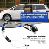 Used Toyota Sienna right passenger sliding door wiring harness assembly 85015-08010, black plastic and metal connectors - view 3