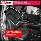 Black TPE center console lower tray organizer insert for 2021-2025 Toyota Sienna armrest storage compartment - view 2