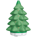 Green Christmas tree shaped ultrasonic essential oil diffuser with glowing LED lights, 6x9 inches, by Pure Essential Oil Works - view 2