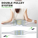 ALLGU gray lumbar support back brace large size with pulley tensioning system and removable lumbar pad for lower back pain relief - view 4