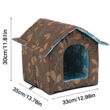 VARMTOR Weatherproof Insulated Outdoor Cat House with Transparent Curtain – Used — view 2 of 8