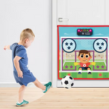 Chuckle & Roar indoor soccer door mount game with colorful lights, soft ball, and adjustable difficulty for kids ages 3 and up - view 2