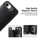 HianDier iPhone 16e Wallet Flip Case - Black PU Leather with Card Holder — view 5 of 8