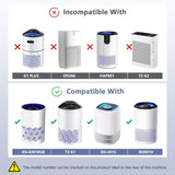 Two white Cabiclean TZ-K1 HEPA replacement filters 5.2x5.2x3.7 inches with activated carbon layer, sealed in plastic wrap - view 2