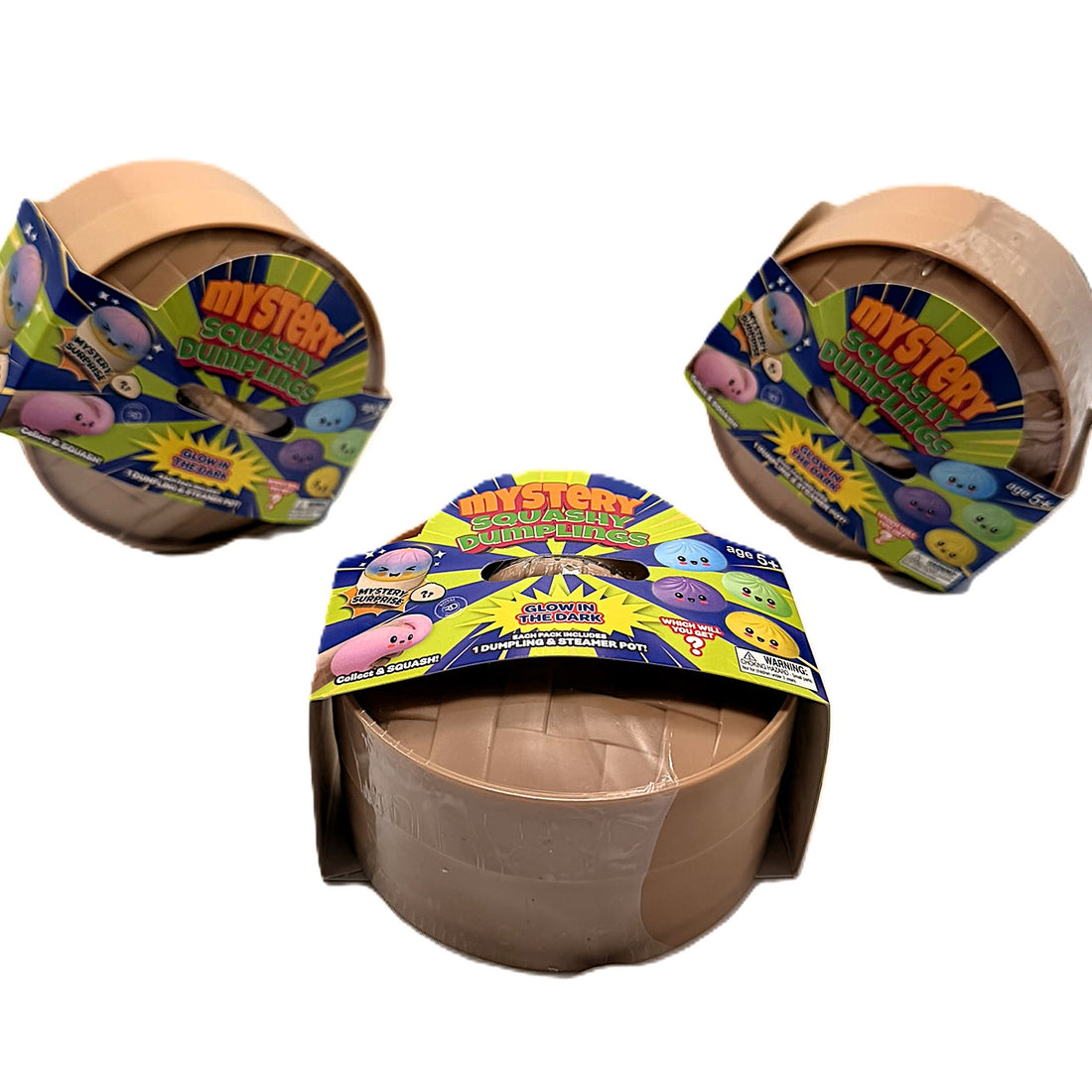 Viral Glow in the Dark Squeezy Dumpling 3 Pack — Super Squishy Stress Relief Toy