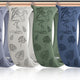 4-Pack Engraved Flamingo Silicone Apple Watch Bands 38mm 40mm 41mm