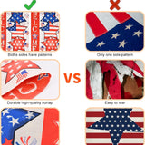 Double-sided 12x18 inch burlap garden flag with red white and blue patriotic stars and stripes for 4th of July yard decor - view 2
