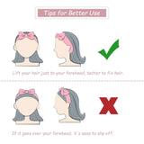 Two soft microfiber bow headbands in black and gray with removable bowknot accents, spa makeup headbands for women - view 7