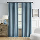 DUALIFE Pinch Pleat Blackout Curtain 50x92 – Dusty Blue Thermal Linen Blend