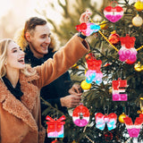 24 multicolor heart-shaped silicone pop fidget keychains each paired with a Valentine's Day greeting card - view 6