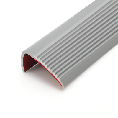 Anti Slip Stair Nosing Self Adhesive PVC Rubber Edging Strip Trim Grey 20ft + by Taaizau