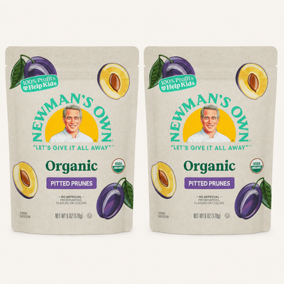 Newman's Own Organic Prunes 6 oz 2 Pack Dried Fruit Gluten Free Kosher Snacks by Newman 's Own