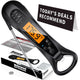 Instant Read Meat Thermometer - Waterproof Backlit Digital, 2-3 Sec Read